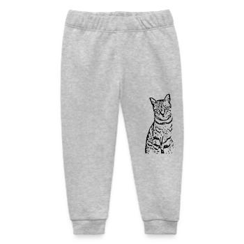 Cat Kitten Tiger Cat Cat Shirt Gift - Baby Organic Sweatpants by Stanley/Stella - heather grey - Front
