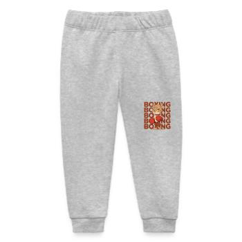 Animal Lover Boxing Match Sport Fighting Boxer - Baby Organic Sweatpants by Stanley/Stella - heather grey - Front