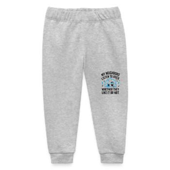 Rock Music Musician Rock And Roll Band Rocker - Baby Organic Sweatpants by Stanley/Stella - heather grey - Front