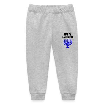 HAPPY HANUKKAH - Baby Organic Jogginghose Baby Tumbler von Stanley/Stella - Grau meliert - Vorne