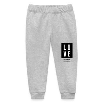 L’amour blesse le don - Pantalon de jogging bébé bio Stanley/Stella - gris chiné - Devant