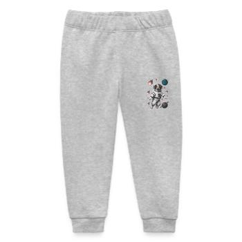 Adventure Space Dog - Baby Organic Sweatpants by Stanley/Stella - heather grey - Front