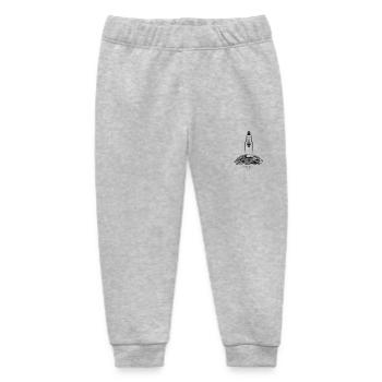 Mondlandung Raketenflug Über Mondoberfläche - Baby Organic Jogginghose Baby Tumbler von Stanley/Stella - Grau meliert - Vorne