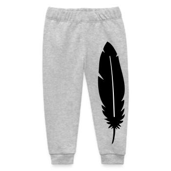 Feather silhouette - Baby Organic Sweatpants by Stanley/Stella - heather grey - Front