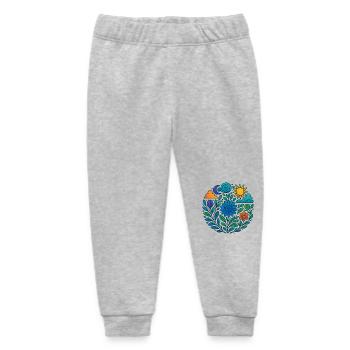 Floral Mandala – Sun, Moon & Nature - Baby Organic Sweatpants by Stanley/Stella - heather grey - Front