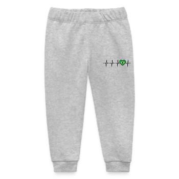 Brasilien Herzschlag Flagge Brasili T-shirt Brasil - Baby Organic Jogginghose Baby Tumbler von Stanley/Stella - Grau meliert - Vorne