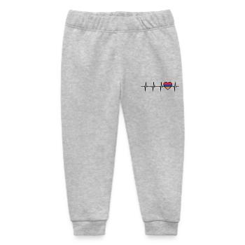 Armenien Herzschlag Flagge Armenier - Baby Organic Jogginghose Baby Tumbler von Stanley/Stella - Grau meliert - Vorne