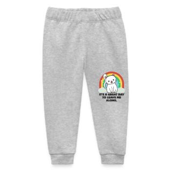 It's a Great Day to Leave me Alone - Baby Organic Sweatpants by Stanley/Stella - heather grey - Front
