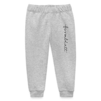 Calligraphic Vertical Font - Baby Organic Sweatpants by Stanley/Stella - heather grey - Front