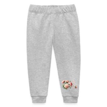 Romantische rosa Pfingstrosen - Baby Organic Jogginghose Baby Tumbler von Stanley/Stella - Grau meliert - Vorne