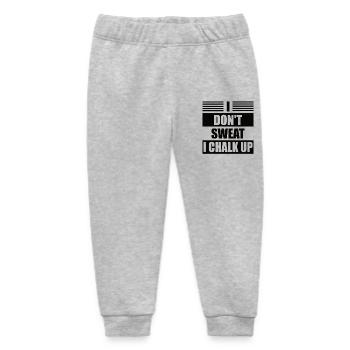 I don't sweat, I chalk boulder - Baby Organic Sweatpants by Stanley/Stella - heather grey - Front