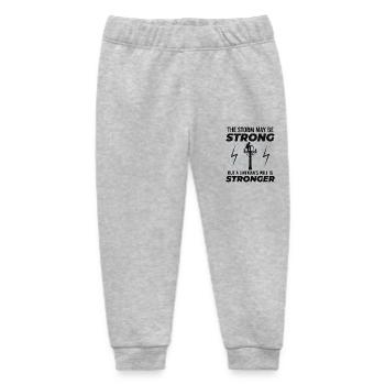 Lineman Strong Storm wird den Grid-Helden antreiben - Baby Organic Jogginghose Baby Tumbler von Stanley/Stella - Grau meliert - Vorne