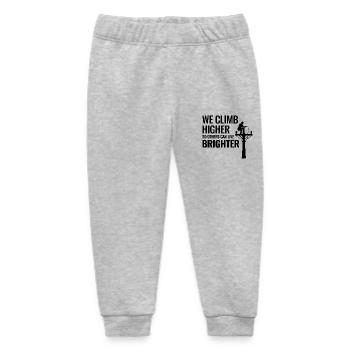 Lineman Climb Higher Bright Future Power Grid - Baby Organic Sweatpants by Stanley/Stella - heather grey - Front