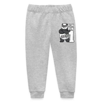 1. Geburtstag Junge 1 Jahr Panda Ich bin coole 1 - Baby Organic Jogginghose Baby Tumbler von Stanley/Stella - Grau meliert - Vorne