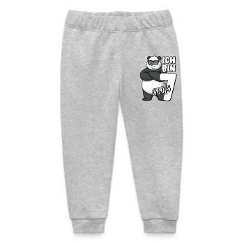 7. Geburtstag Junge 7 Jahre Panda Ich bin coole 7 - Baby Organic Jogginghose Baby Tumbler von Stanley/Stella - Grau meliert - Vorne