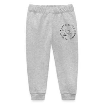 Campfire Dino for Boys - Baby Organic Jogginghose Baby Tumbler von Stanley/Stella - Grau meliert - Vorne