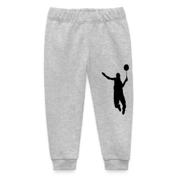 Tennis Badminton Badminton Player Gift - Baby Organic Sweatpants by Stanley/Stella - heather grey - Front