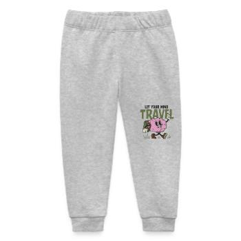 Lassen Sie Ihre Gedanken reisen - Baby Organic Jogginghose Baby Tumbler von Stanley/Stella - Grau meliert - Vorne