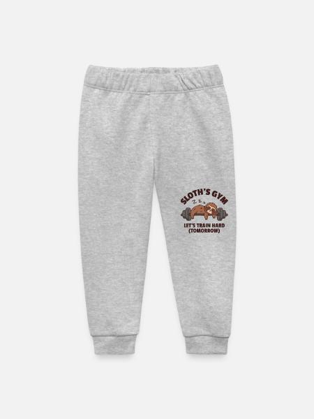 Faultier-Fitnessstudio - Baby Organic Jogginghose Baby Tumbler von Stanley/Stella - Grau meliert