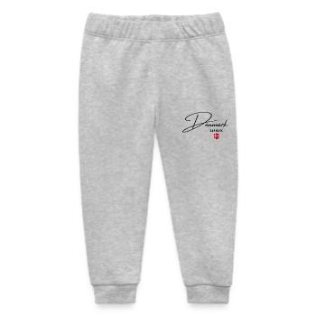 Flag of Denmark, Danish pride - Baby Organic Sweatpants by Stanley/Stella - heather grey - Front