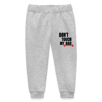 Dont touch my bar - Baby Organic Jogginghose Baby Tumbler von Stanley/Stella - Grau meliert - Vorne