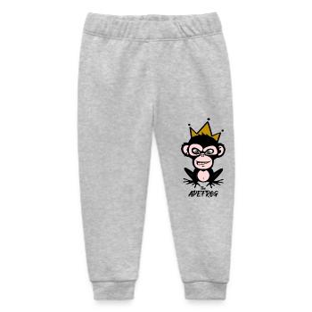 Der Affenfrosch - The Apefrog - Baby Organic Sweatpants by Stanley/Stella - heather grey - Front