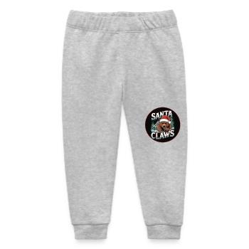 Santa Claws lustiger Grizzly mit Nikolausmütze - Baby Organic Jogginghose Baby Tumbler von Stanley/Stella - Grau meliert - Vorne
