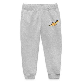 Cheerful dinosaur - Baby Organic Sweatpants by Stanley/Stella - heather grey - Front