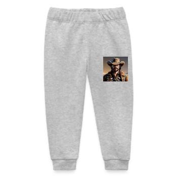 Cowboy - Baby Organic Sweatpants by Stanley/Stella - heather grey - Front