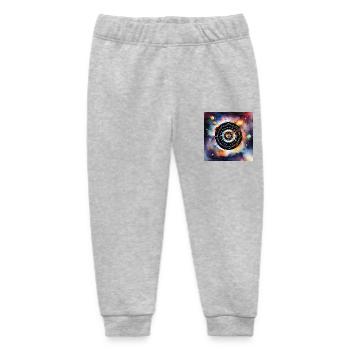 Cosmic Dart Carnival - Baby Organic Sweatpants by Stanley/Stella - heather grey - Front