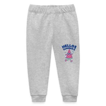 Hello Summer - Watermelon - Baby Organic Sweatpants by Stanley/Stella - heather grey - Front