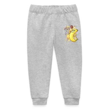 Funny Banana Basketball Player Slam Dunk Jump - Baby Organic Sweatpants by Stanley/Stella - heather grey - Front