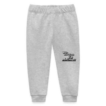Ostalgie, DDR Kult ,Wir hatten ja nüscht (25) - Baby Organic Jogginghose Baby Tumbler von Stanley/Stella - Grau meliert - Vorne