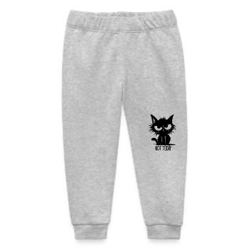 Not Today Katze Geschenkidee - Baby Organic Jogginghose Baby Tumbler von Stanley/Stella - Grau meliert - Vorne