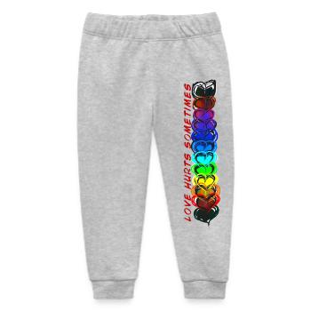 Love Hurts sometimes - Baby Organic Sweatpants by Stanley/Stella - heather grey - Front
