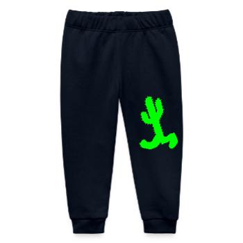 Cactus Cacti Legs Running Fast Funny Running - Baby Organic Sweatpants by Stanley/Stella - navy - Front