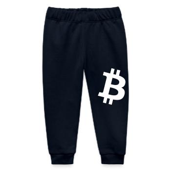 Bitcoin Logo - Baby Organic Sweatpants by Stanley/Stella - navy - Front