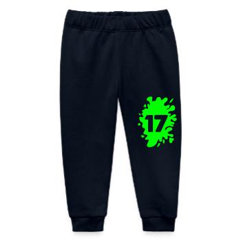 Klecks 17 - Baby Organic Jogginghose Baby Tumbler von Stanley/Stella - Navy - Vorne