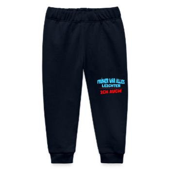 Everything used to be easier, I too funny saying - Baby Organic Sweatpants by Stanley/Stella - navy - Front
