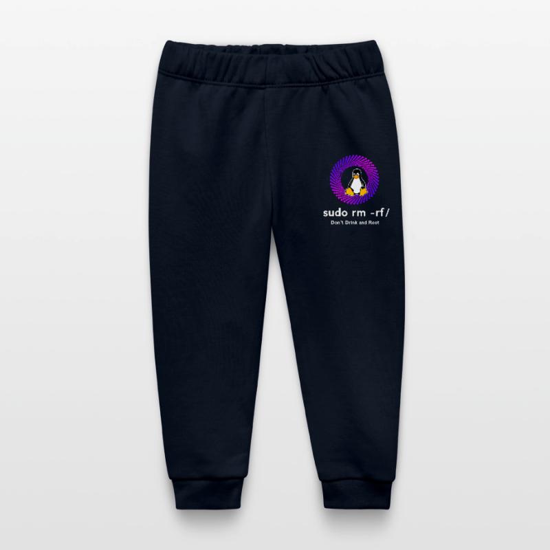 Computer Sys admin Penguin Nerd pc sudo rm -rf cod Baby Organic Sweatpants by Stanley/Stella