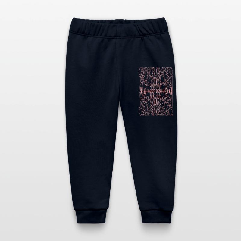 Binary Code Abstract (pink) Baby Organic Sweatpants by Stanley/Stella