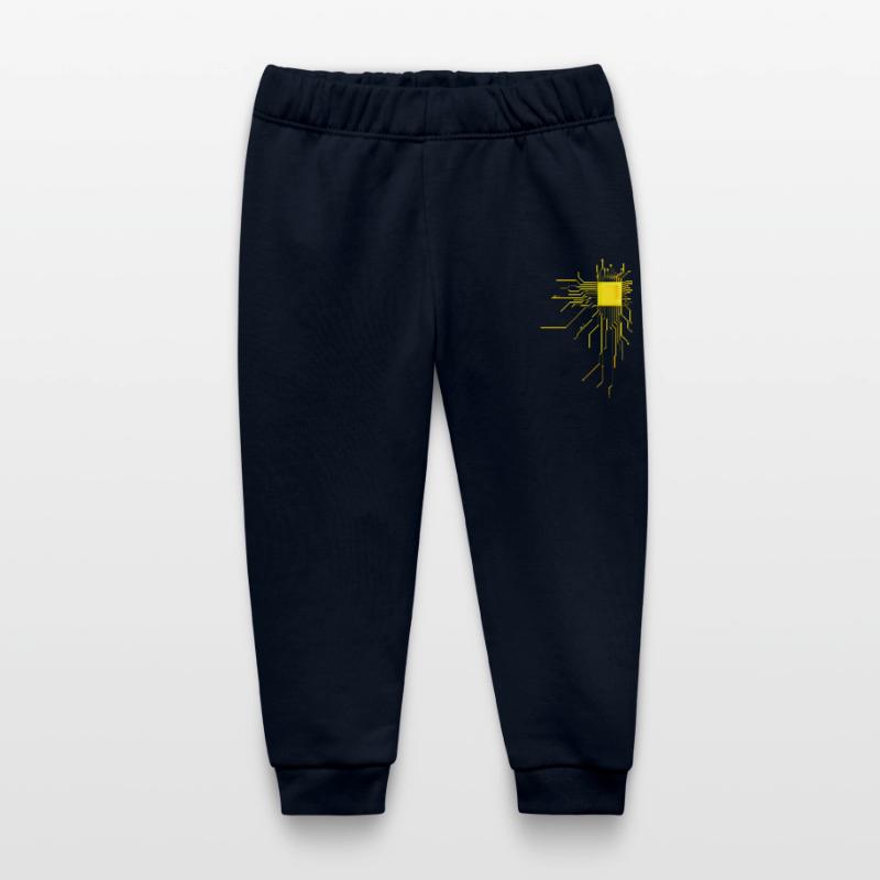platine Core cpu Computer Nerd Programmer admin Baby Organic Sweatpants by Stanley/Stella