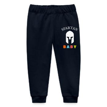 Bébé guerrier spartiate - Pantalon de jogging bébé bio Stanley/Stella - marine - Devant