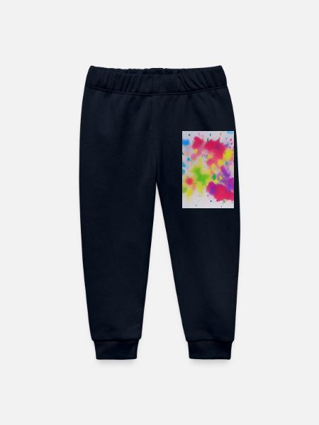Bunte Farbspritzer - Baby Organic Jogginghose Baby Tumbler von Stanley/Stella - Navy