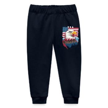 Bald eagle - Baby Organic Sweatpants by Stanley/Stella - navy - Front