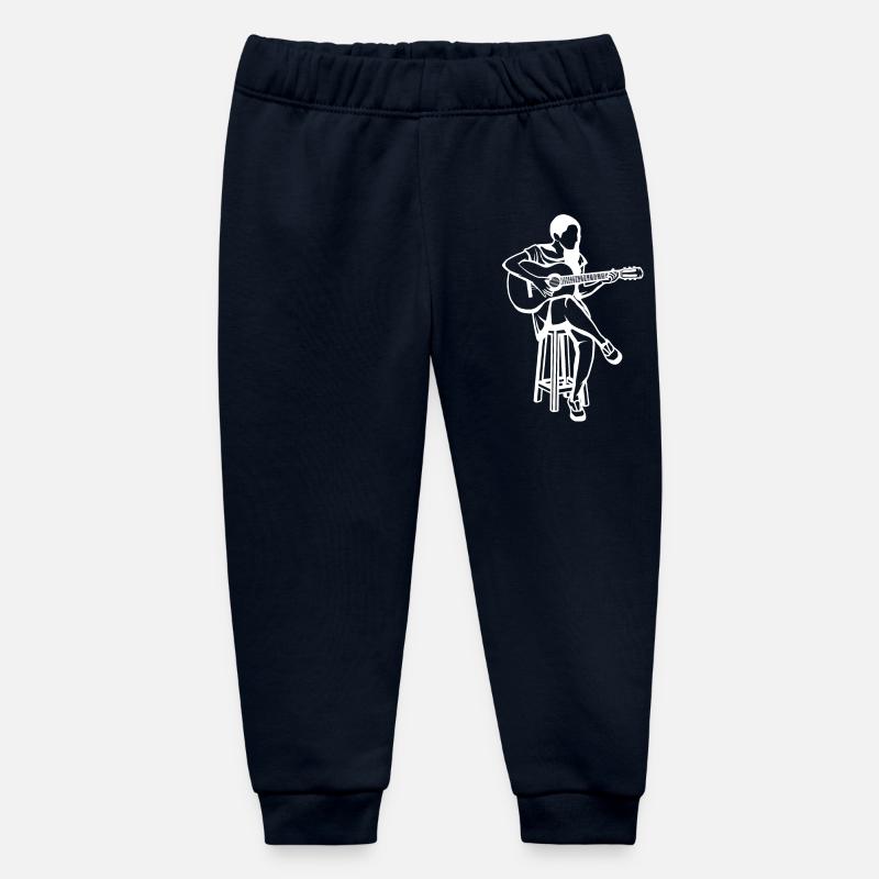 Dessin de fille de guitare - Pantalon de jogging bébé bio Stanley/Stella - marine