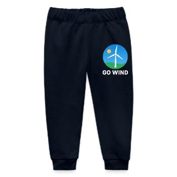 Support Wind Energy – Pro Clean Wind Power - Baby Organic Sweatpants by Stanley/Stella - navy - Front