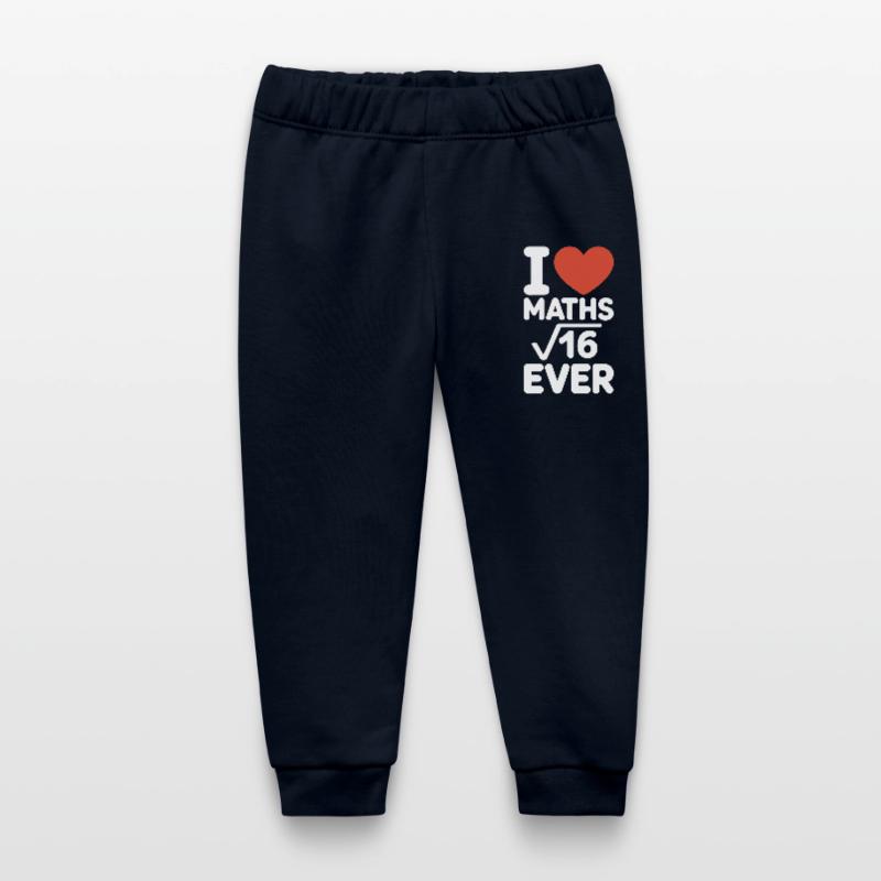 Math I Love Maths Math Nerd Math Teacher Baby Organic Sweatpants by Stanley/Stella