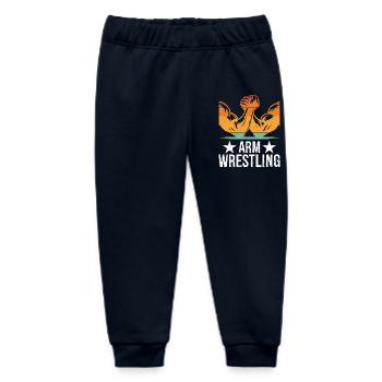 Arm Wrestling Tee - Baby Organic Sweatpants by Stanley/Stella - navy - Front