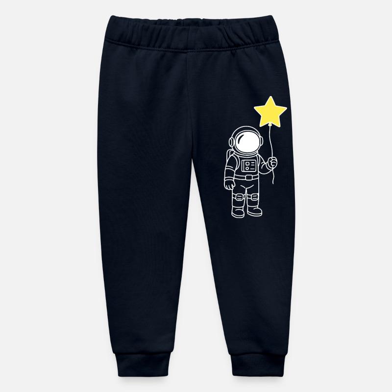 Astronaute avec ballon étoile – Œuvre d’art de l’espace - Pantalon de jogging bébé bio Stanley/Stella - marine